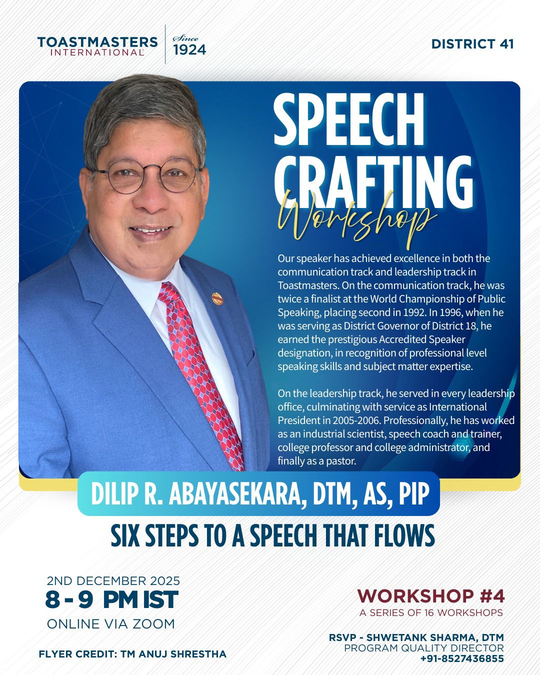 Speech crafting- Dilip R